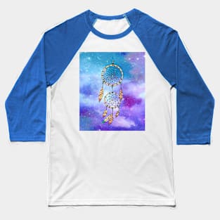 Spiritual Colorful Dream Catcher Feather Baseball T-Shirt